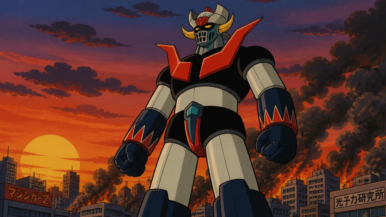 Retro giant robot generated in ImaScreen